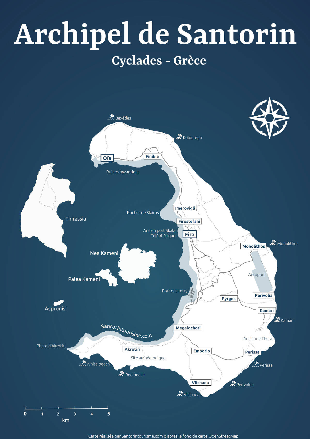 grande carte santorin