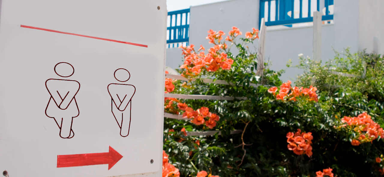 Les toilettes sur Santorin
