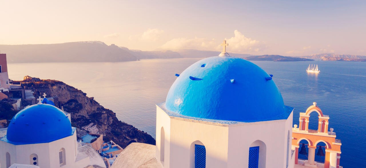 Santorin en drone