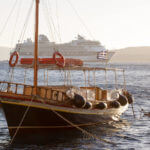 Santorin, bateau de plaisance