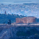 Athènes et l'acropole en Grèce