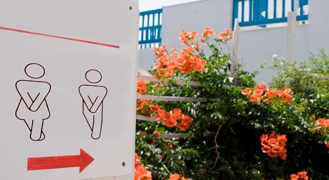 Les toilettes sur Santorin