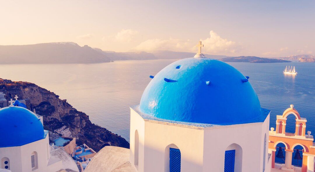 Santorin en drone