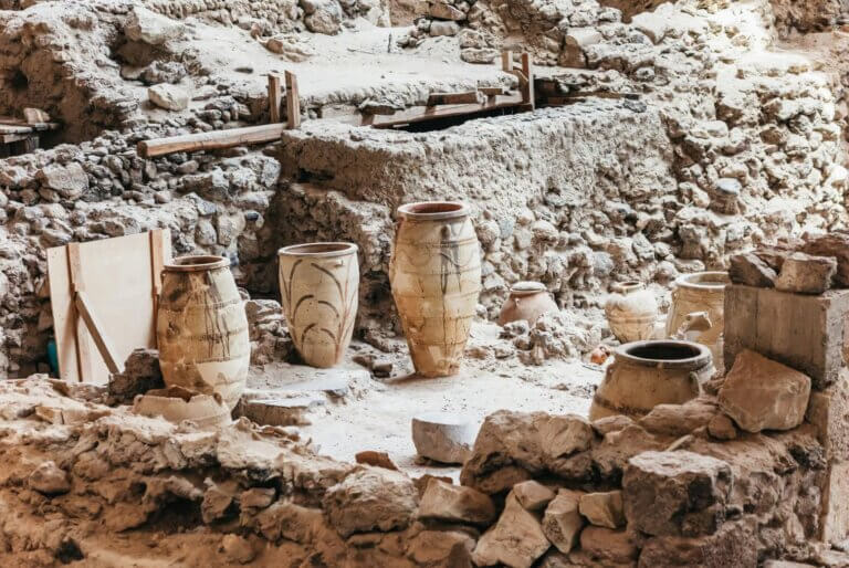 Visite guidée privée de la cité préhistorique d'Akrotiri